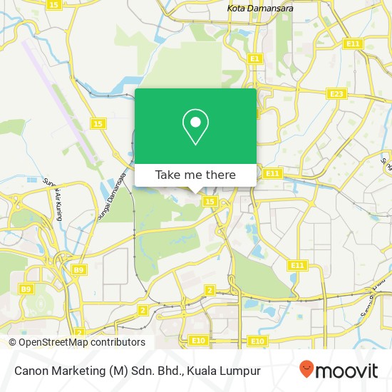 Canon Marketing (M) Sdn. Bhd. map