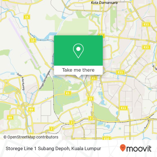 Storege Line 1 Subang Depoh map