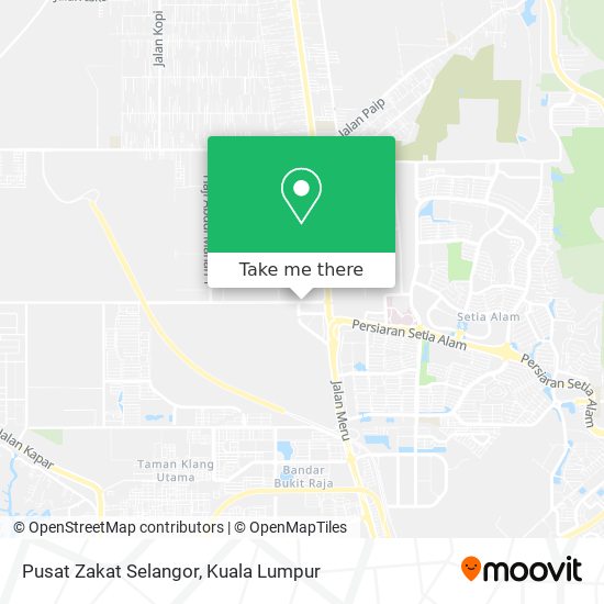 Pusat Zakat Selangor map