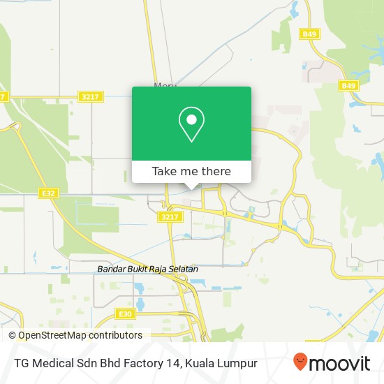 TG Medical Sdn Bhd Factory 14 map