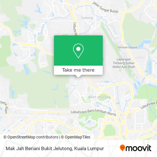 Peta Mak Jah Beriani Bukit Jelutong