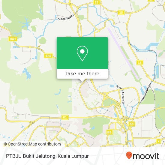 PTBJU Bukit Jelutong map