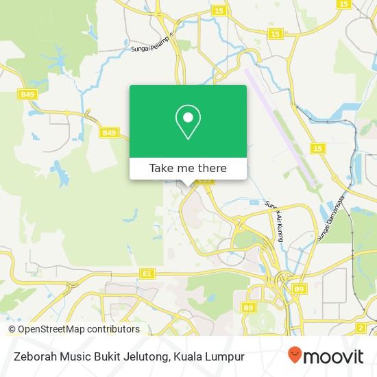Peta Zeborah Music Bukit Jelutong