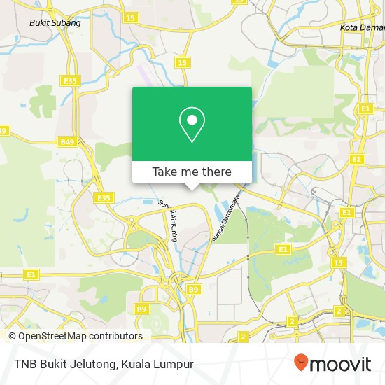 TNB Bukit Jelutong map