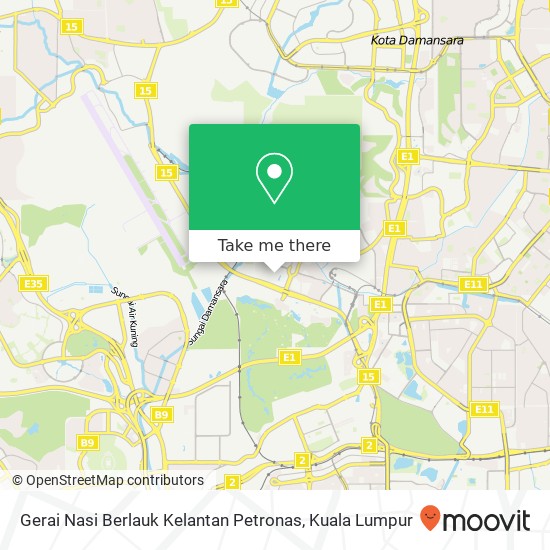 Gerai Nasi Berlauk Kelantan Petronas map