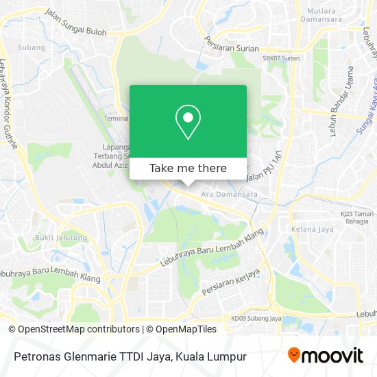 Petronas Glenmarie TTDI Jaya map