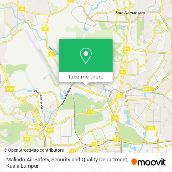 Malindo Air Safety, Security and Quality Department map