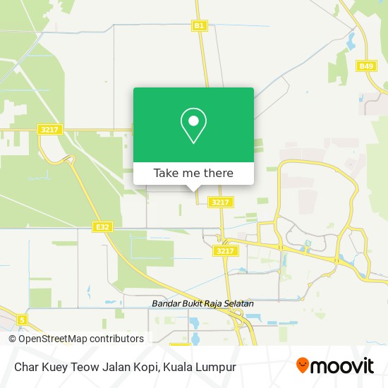 Peta Char Kuey Teow Jalan Kopi