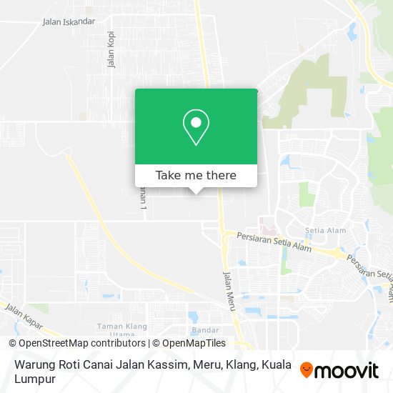 Peta Warung Roti Canai Jalan Kassim, Meru, Klang