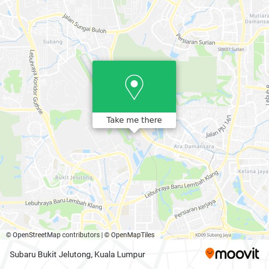 Subaru Bukit Jelutong map