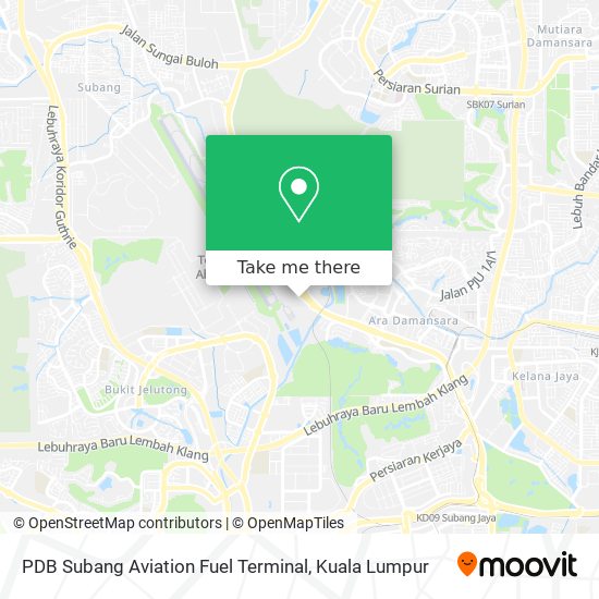 Peta PDB Subang Aviation Fuel Terminal