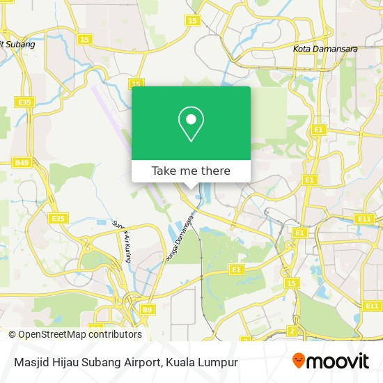 Peta Masjid Hijau Subang Airport