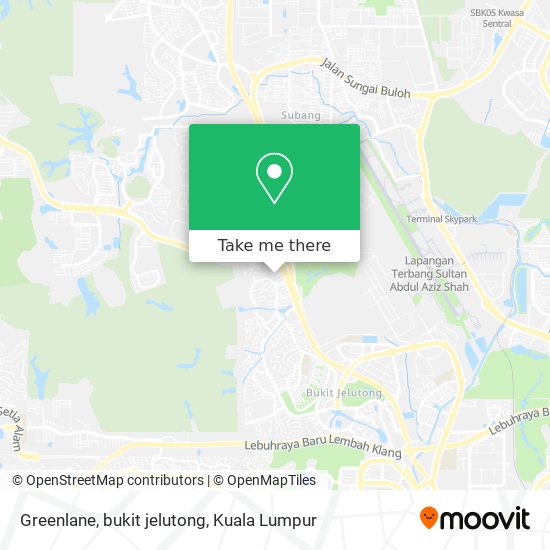 Greenlane, bukit jelutong map