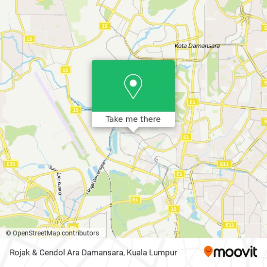 Rojak & Cendol Ara Damansara map