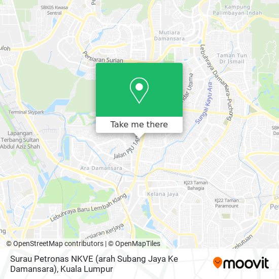 Surau Petronas NKVE (arah Subang Jaya Ke Damansara) map