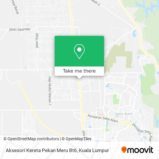 Aksesori Kereta Pekan Meru Bt6 map