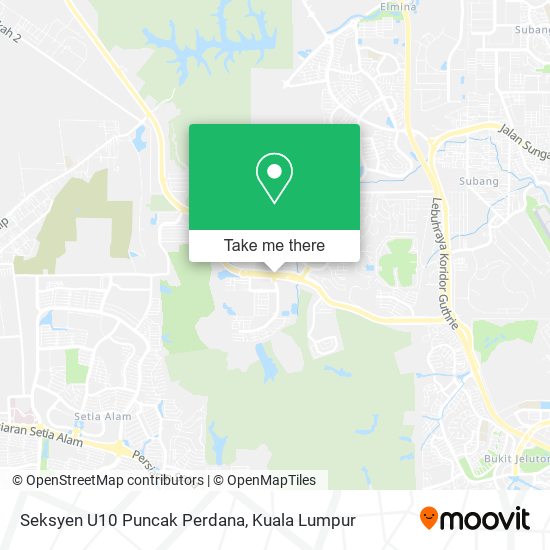 Seksyen U10 Puncak Perdana map