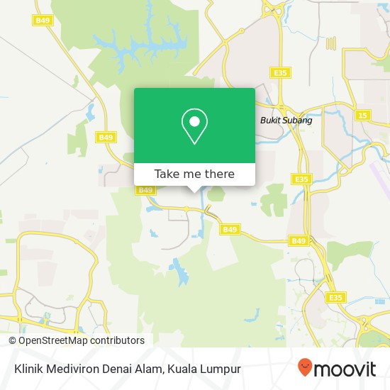 Klinik Mediviron Denai Alam map