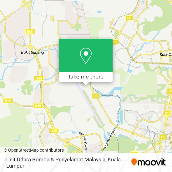 Peta Unit Udara Bomba & Penyelamat Malaysia