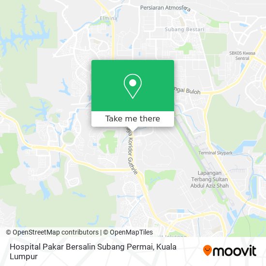 Peta Hospital Pakar Bersalin Subang Permai