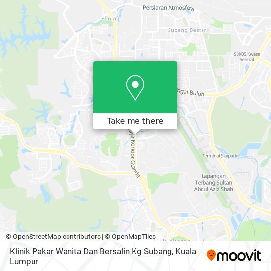 Klinik Pakar Wanita Dan Bersalin Kg Subang map