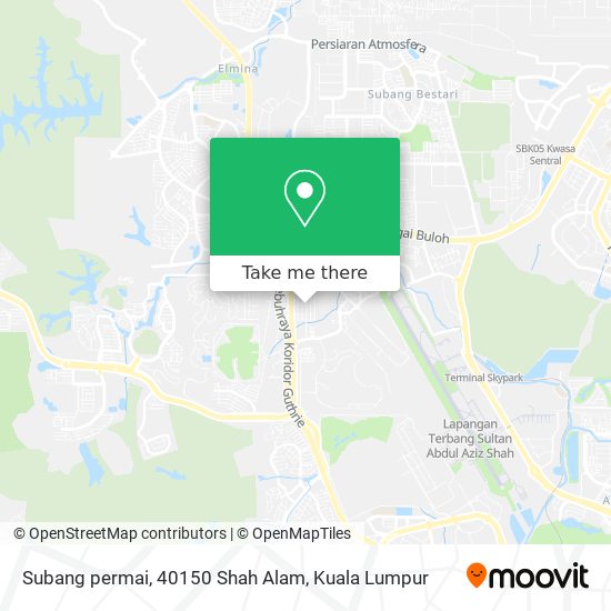 Peta Subang permai, 40150 Shah Alam