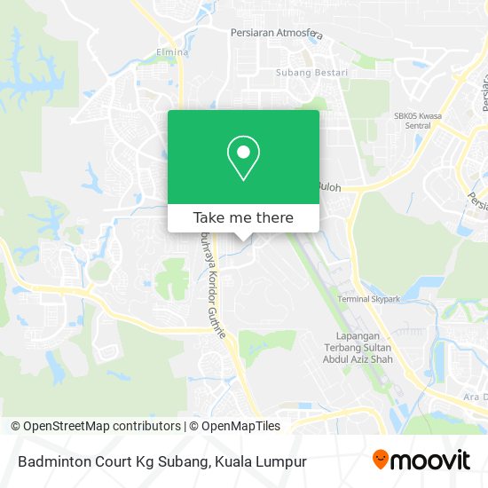 Peta Badminton Court Kg Subang