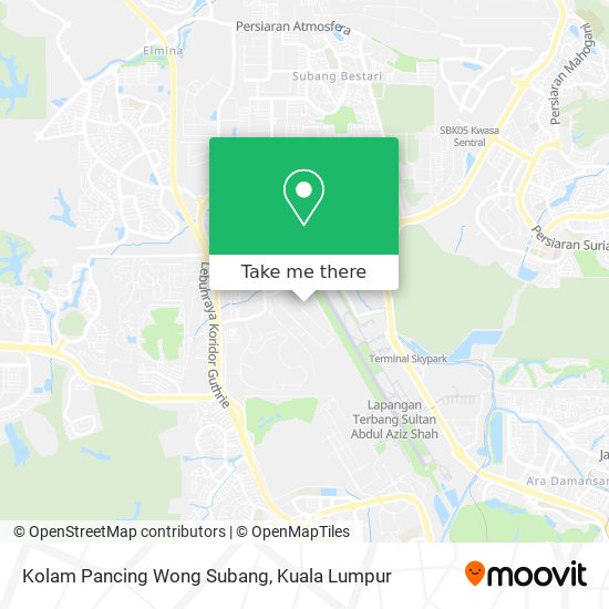 Kolam Pancing Wong Subang map