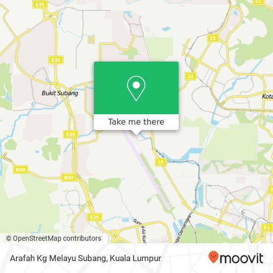 Arafah Kg Melayu Subang map