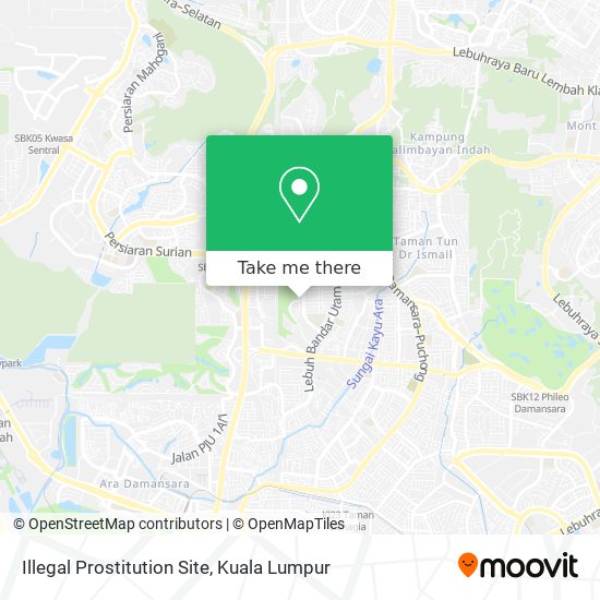 Peta Illegal Prostitution Site