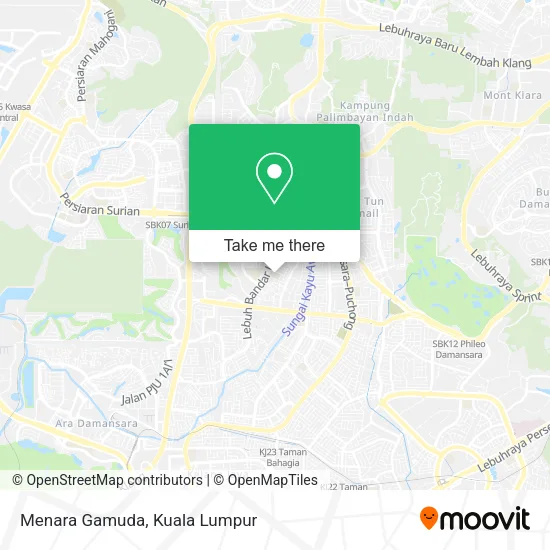 Menara Gamuda map