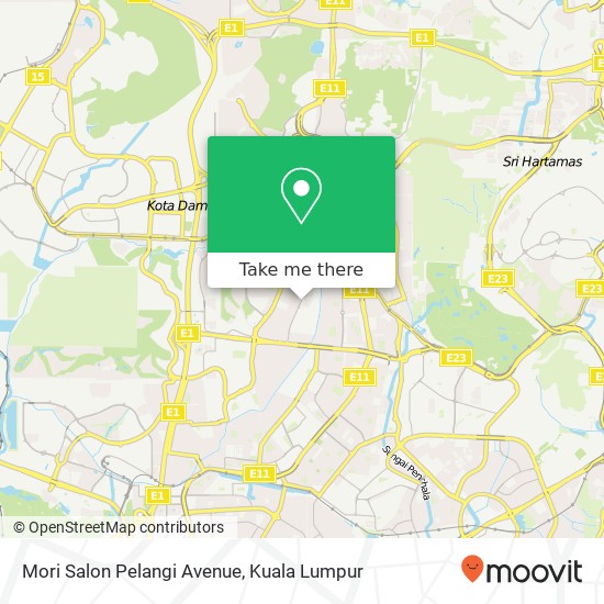 Mori Salon Pelangi Avenue map