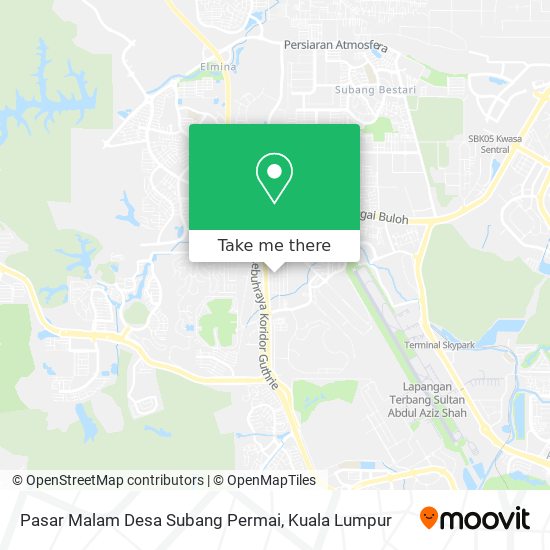 Peta Pasar Malam Desa Subang Permai