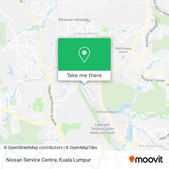 Nissan Service Centre map