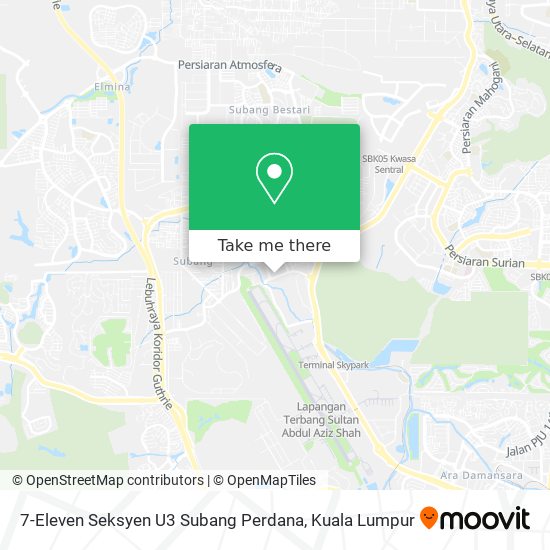 7-Eleven Seksyen U3 Subang Perdana map