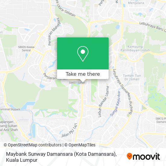Maybank Sunway Damansara (Kota Damansara) map