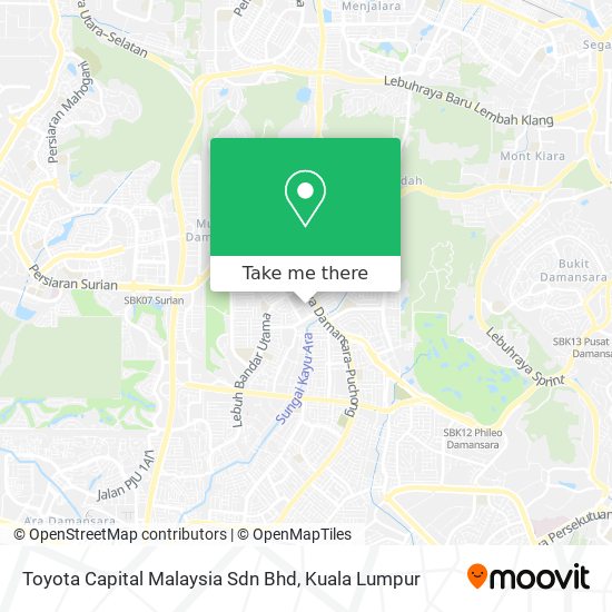 Peta Toyota Capital Malaysia Sdn Bhd