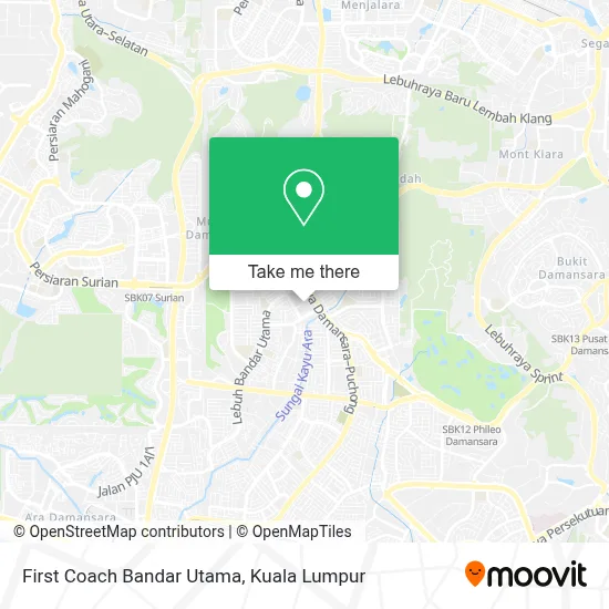 First Coach Bandar Utama map