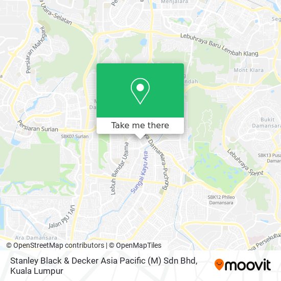 Peta Stanley Black & Decker Asia Pacific (M) Sdn Bhd