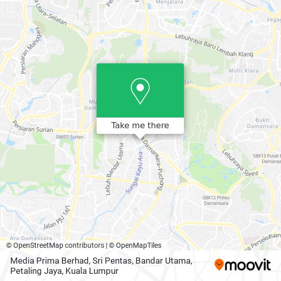 Media Prima Berhad, Sri Pentas, Bandar Utama, Petaling Jaya map