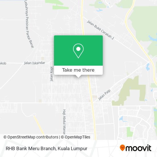 Peta RHB Bank Meru Branch