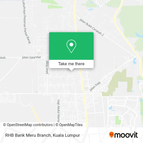 RHB Bank Meru Branch map