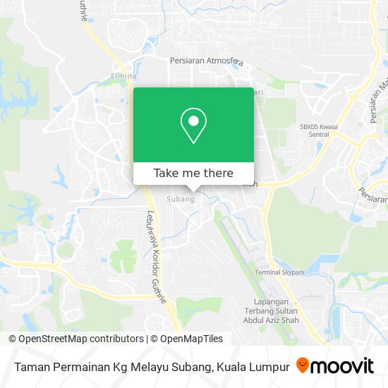 Peta Taman Permainan Kg Melayu Subang