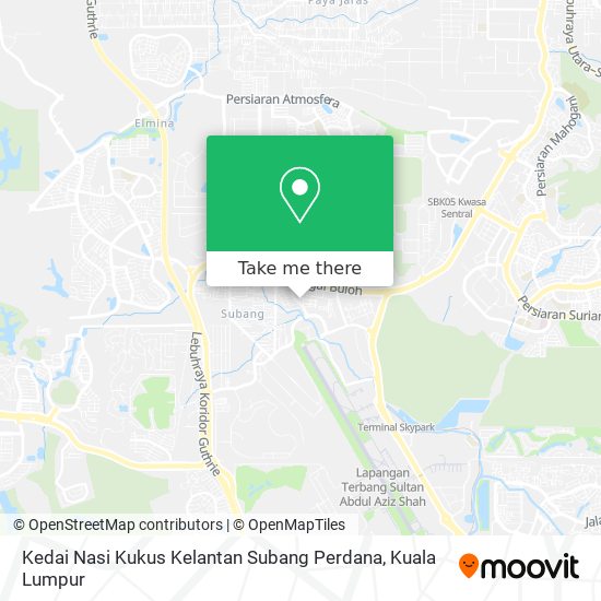 Peta Kedai Nasi Kukus Kelantan Subang Perdana