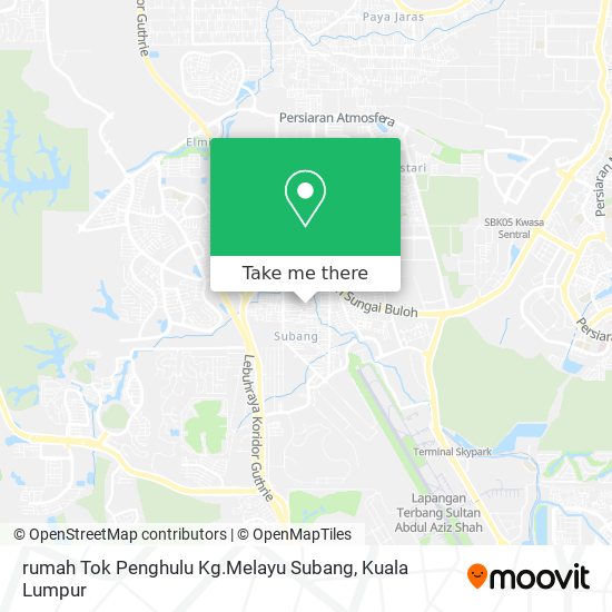 rumah Tok Penghulu Kg.Melayu Subang map