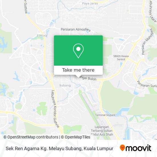 Sek Ren Agama Kg. Melayu Subang map