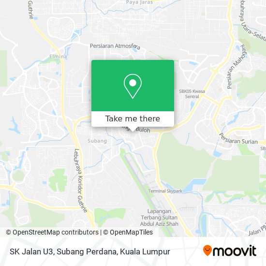 SK Jalan U3, Subang Perdana map