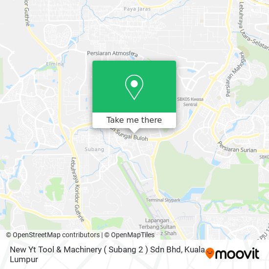 Peta New Yt Tool & Machinery ( Subang 2 ) Sdn Bhd