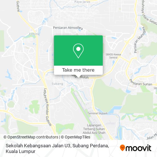 Sekolah Kebangsaan Jalan U3, Subang Perdana map