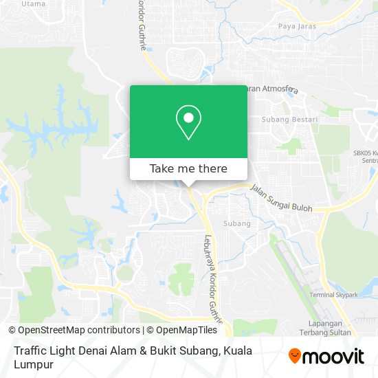 Traffic Light Denai Alam & Bukit Subang map